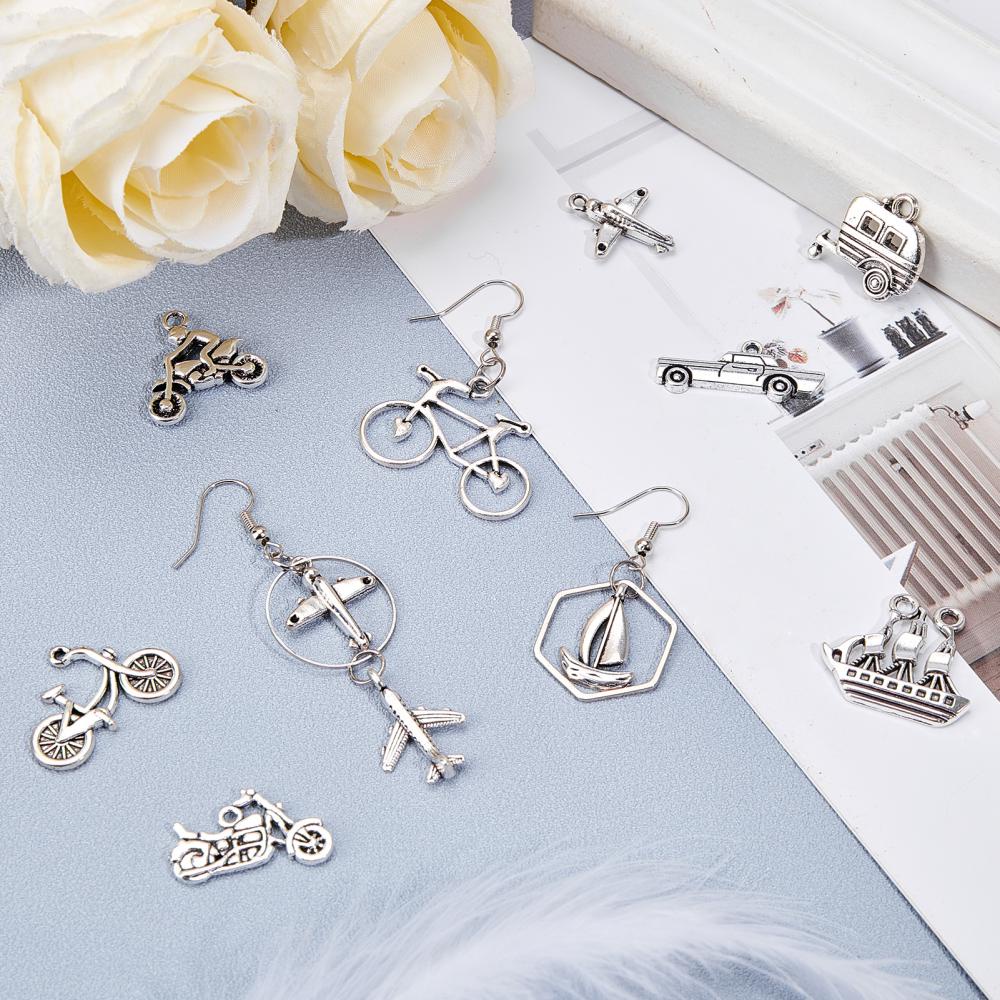 Assorted Vehicle Shaped Alloy Pendants for DIY Accessories